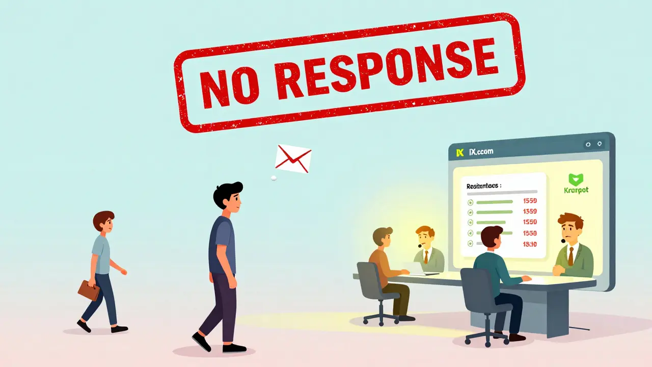 Cartoon of a user alone trying to contact support with no response.