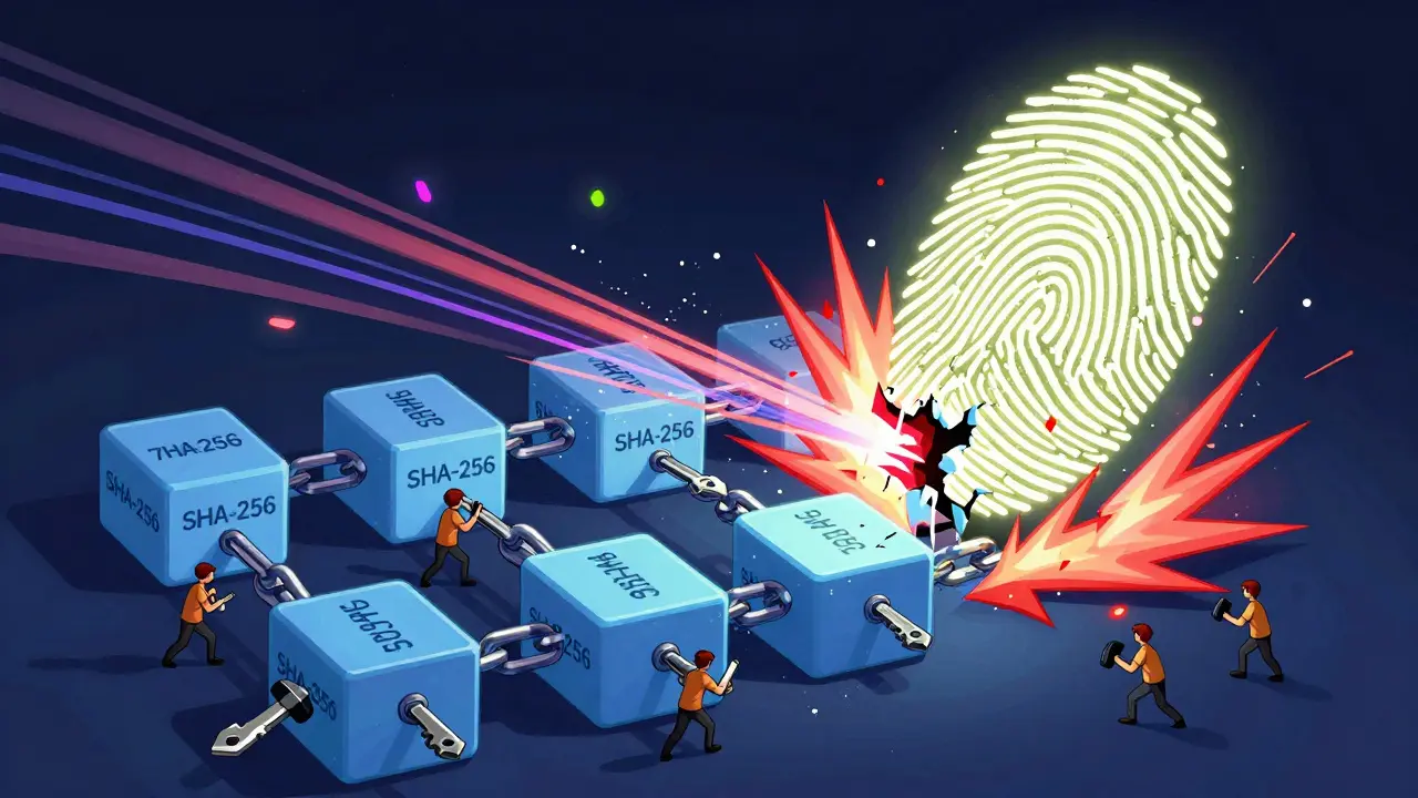 Cryptographic Hash Properties Essential for Blockchain