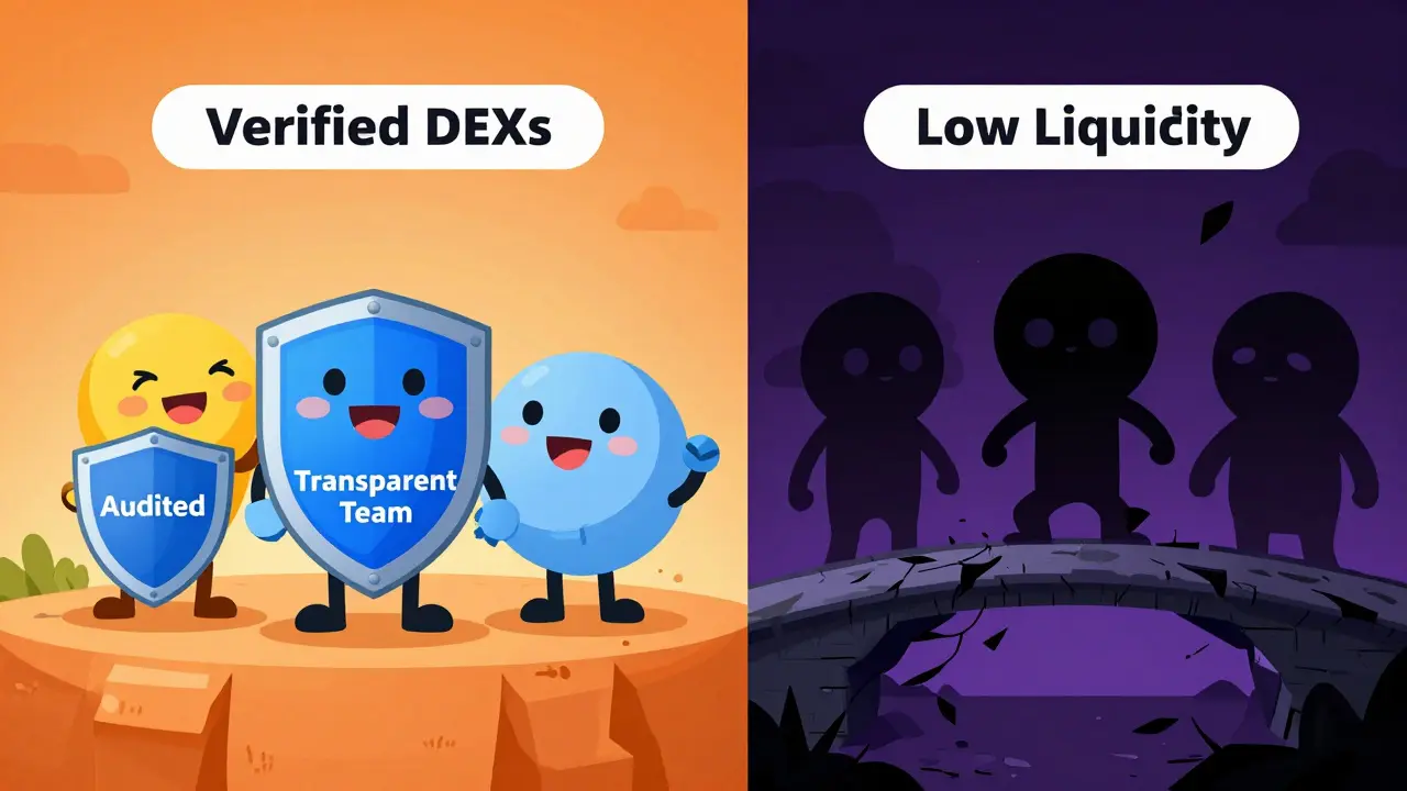 Comparison of safe verified exchanges versus risky unknown crypto platforms
