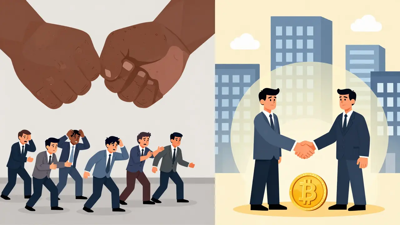Contrast between restricted individuals and banks