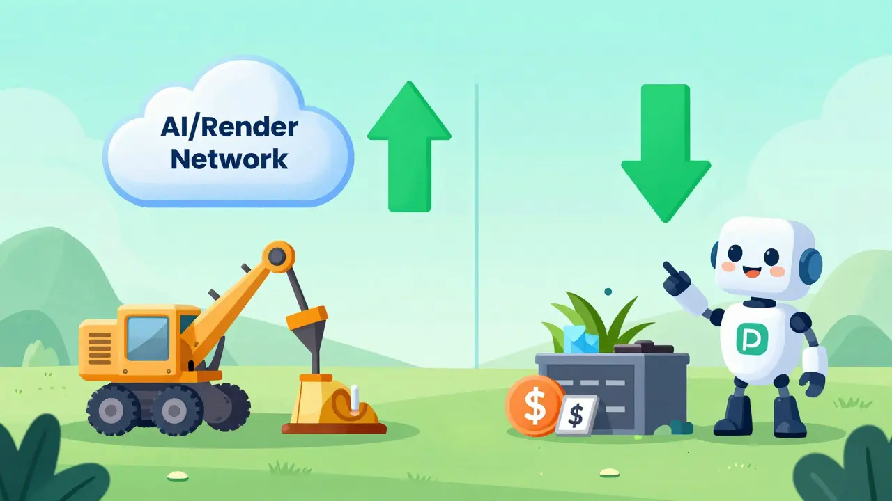 Hybrid mining and AI rendering setup for stable income