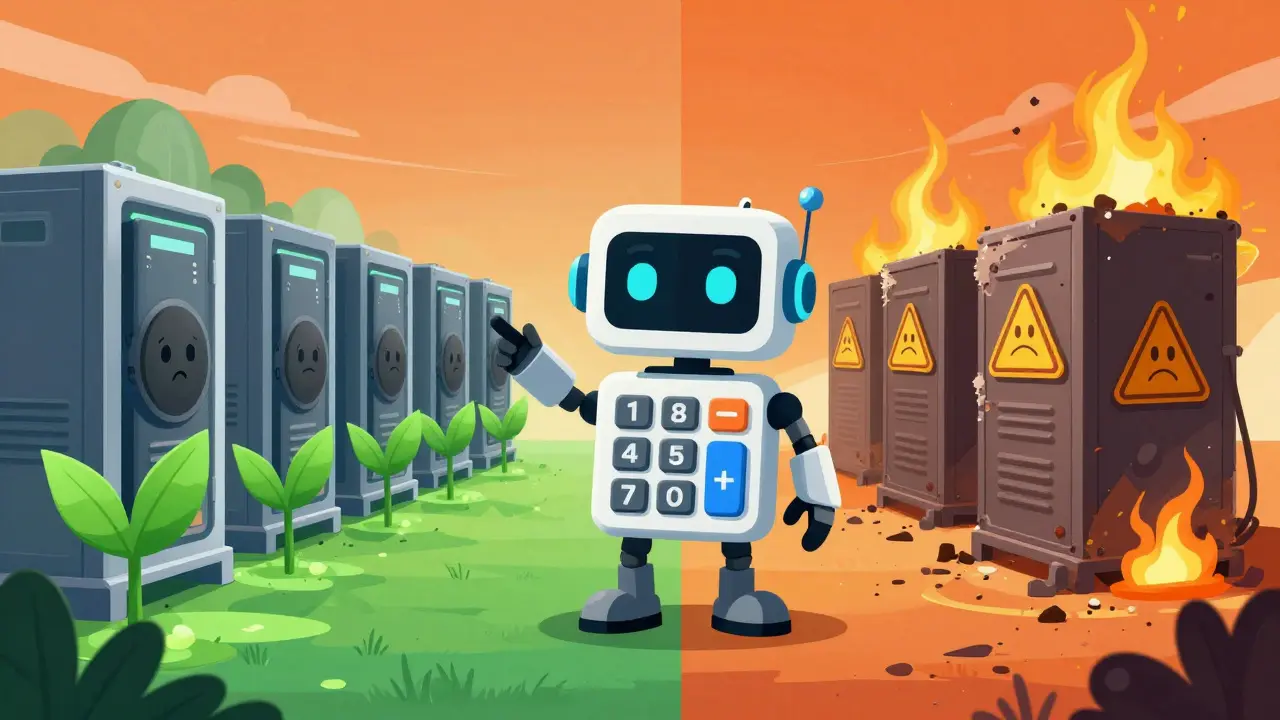 Comparison of efficient vs inefficient mining setups