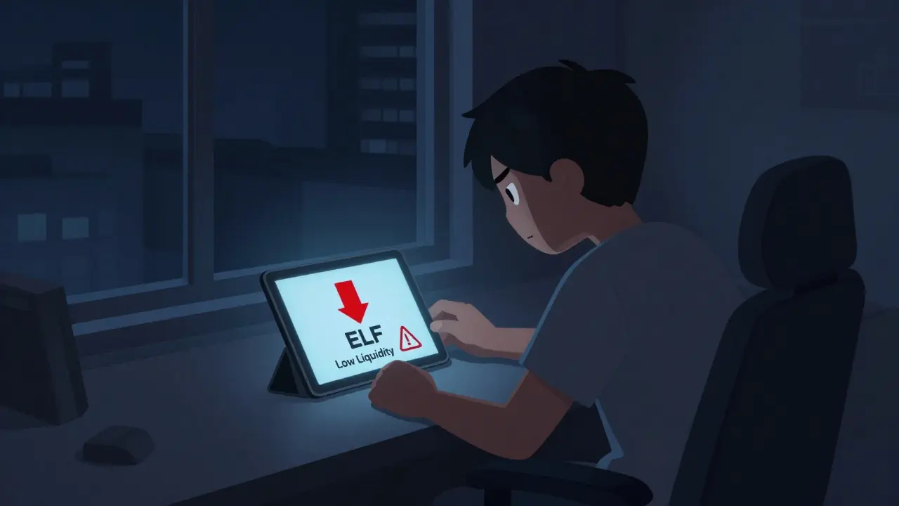 Frustrated gamer looking at low liquidity warning on tablet