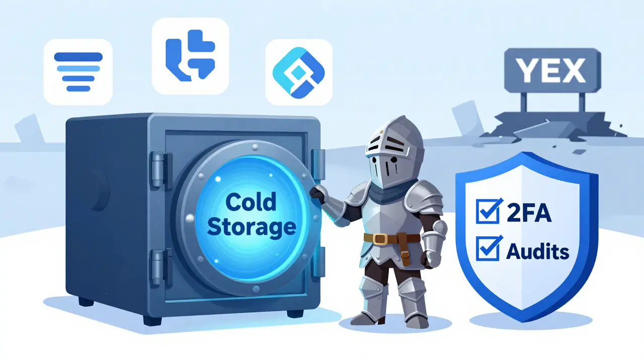 Knight guarding secure cold storage vault