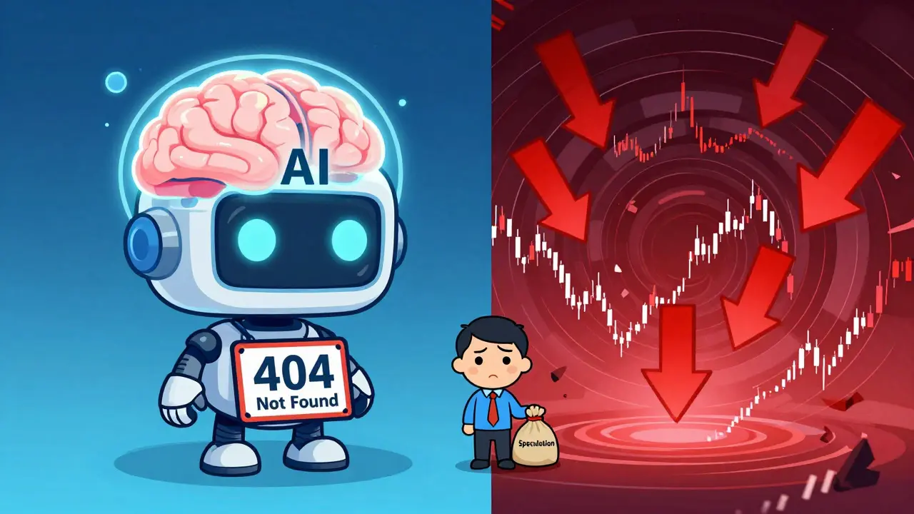 Robot with question mark next to volatile chart
