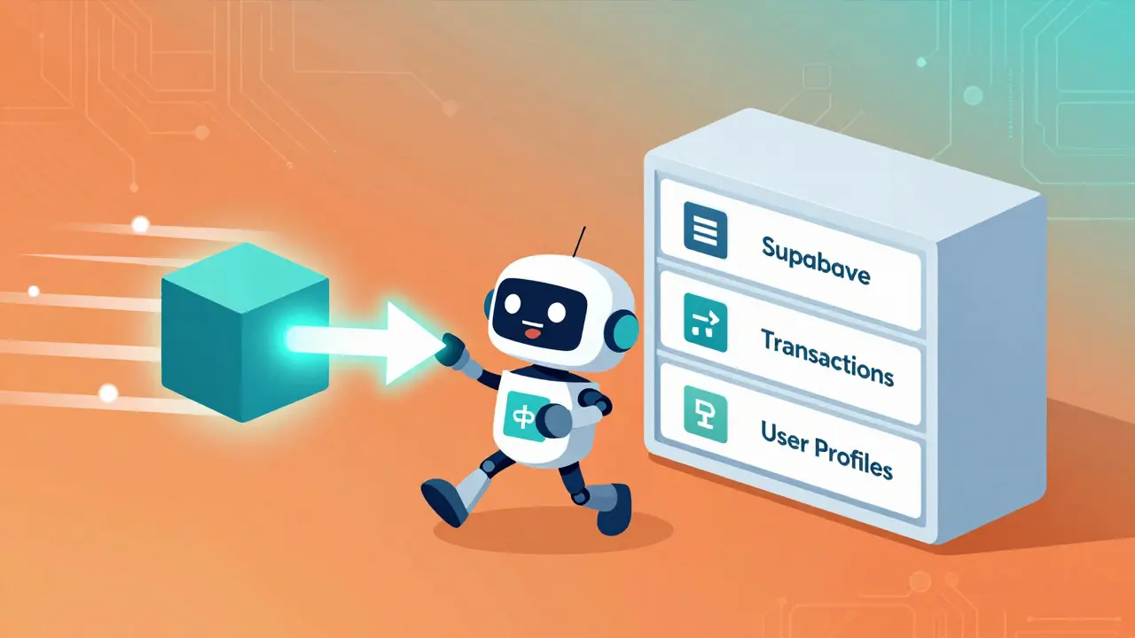 Data flowing from blockchain via Edge Functions to Postgres DB