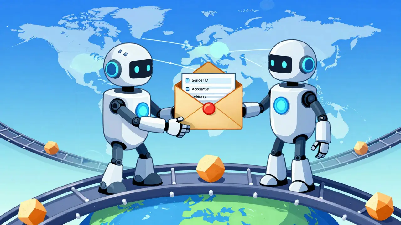 Illustration of data sharing between crypto exchanges under the Travel Rule