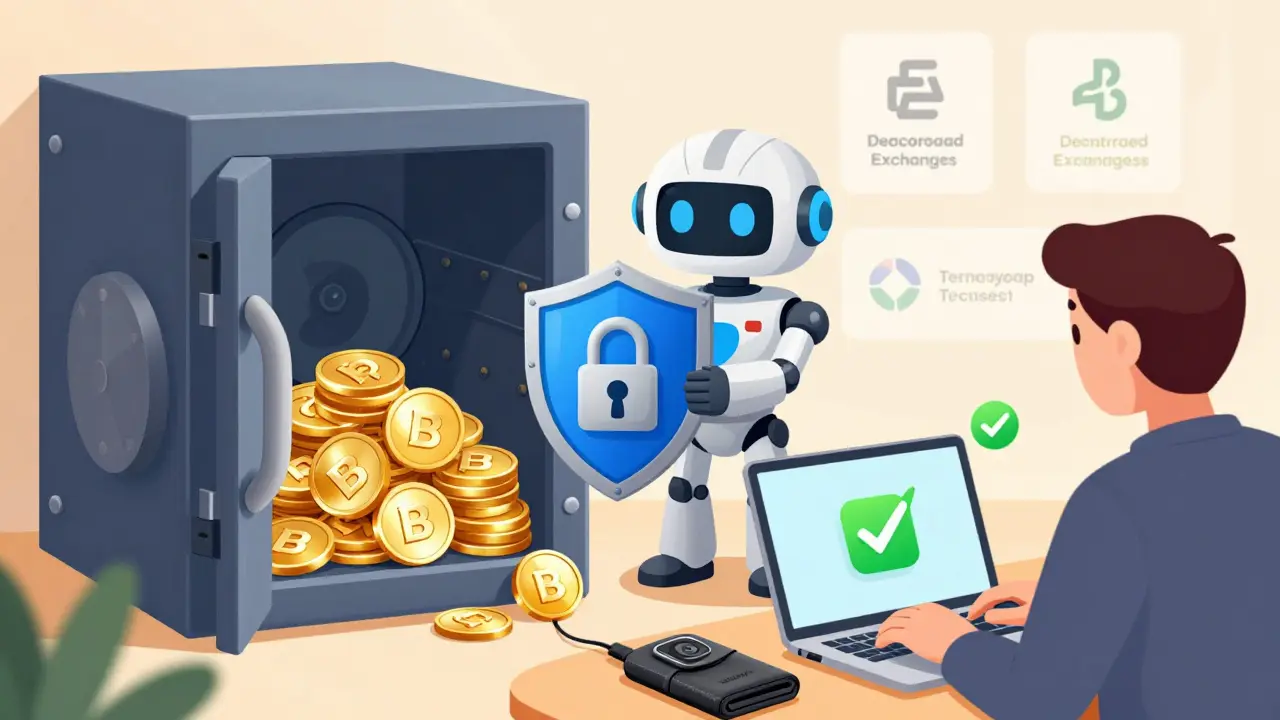 Secure vault protecting BRY tokens with hardware wallet connection