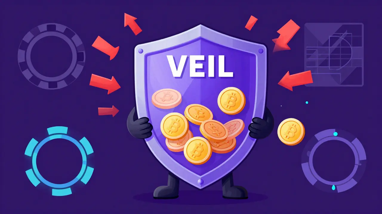Veil crypto shield protecting transactions from data tracking